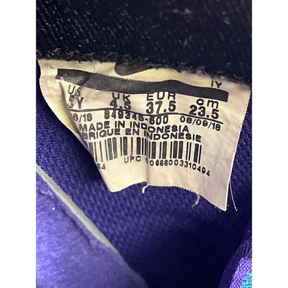 Nike Air Force 1 Boy's Blue Holographic Low Top Sneakers Size 5Y SKU 6115 - Picture 7 of 8